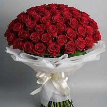 Букет 101 Красная роза Блэк Мэджик в Серафимовском