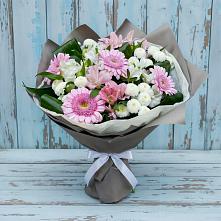 Букет цветов из:  Герберы, Альстромерии и Хризантемы #REPLACE_PRED# Серафимовском