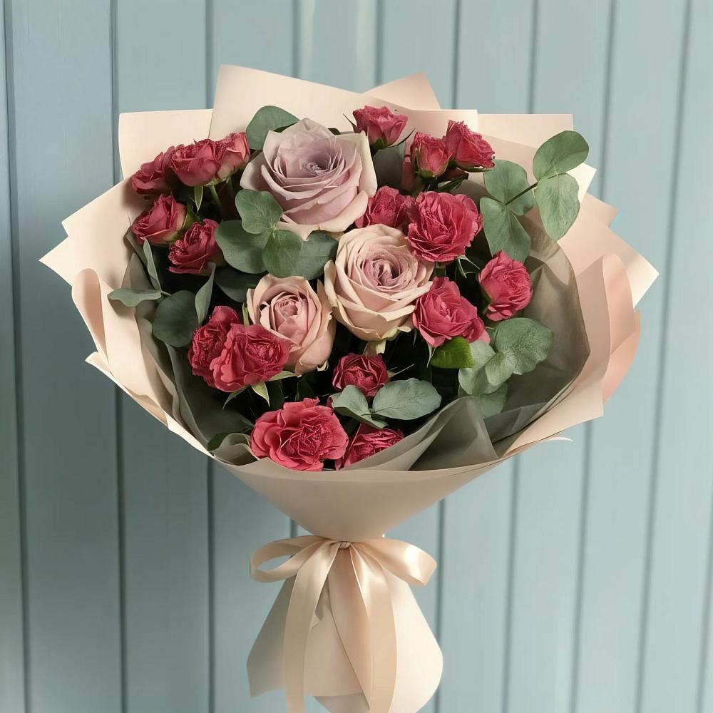 Букет цветов из: Гвоздики и Розы в Серафимовском