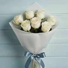 Букет 7 Белых роз Эдлесс Лав в Серафимовском