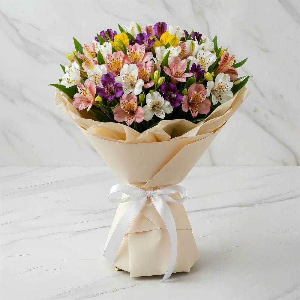 Букет цветов из: Альстромерии в Серафимовском