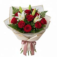 Букет цветов из:  Лилии и Розы в Серафимовском