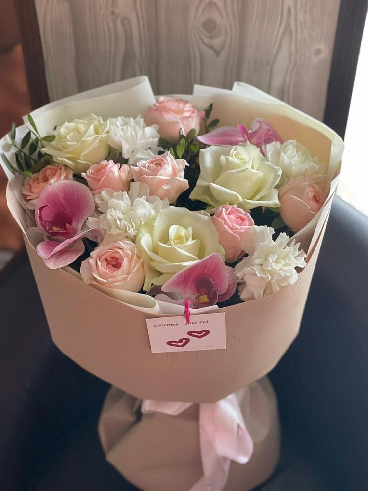 Букет цветов из: Орхидеи, Розы и Гвоздики в Серафимовском