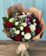 Букет цветов из:  Розы и Альстромерии в Серафимовском