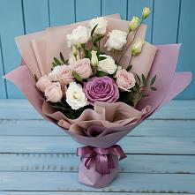 Букет цветов из:  Розы и Лизиантусы в Серафимовском