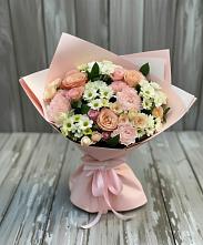 Букет цветов из:  Гвоздики, Розы и Хризантемы в Серафимовском