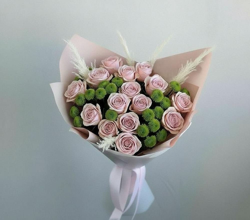 Букет цветов из: Розы и Хризантемы в Серафимовском