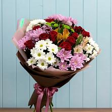Букет цветов из:  Розы, Хризантемы и Альстромерии в Серафимовском