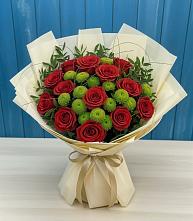 Букет цветов из:  Розы и Хризантемы в Серафимовском