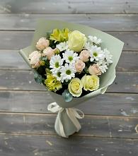 Букет цветов из:  Альстромерии, Розы и Хризантемы в Серафимовском