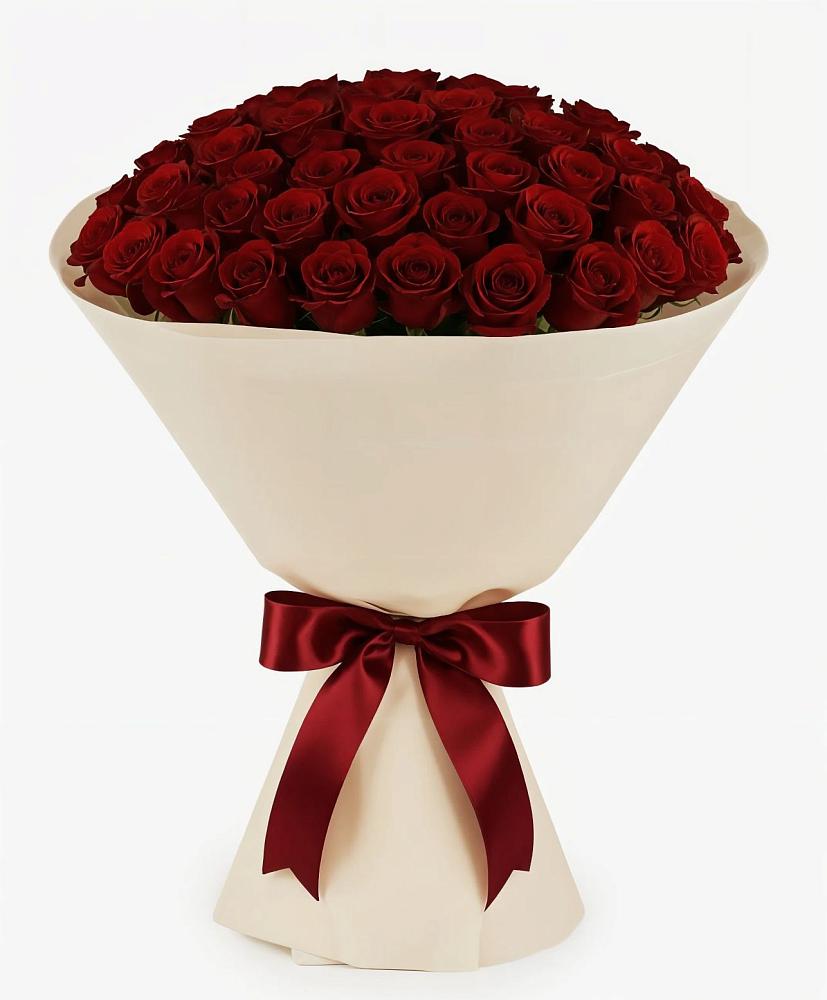 Букет 101 Бордовая роза Блэк Бакарра в Серафимовском