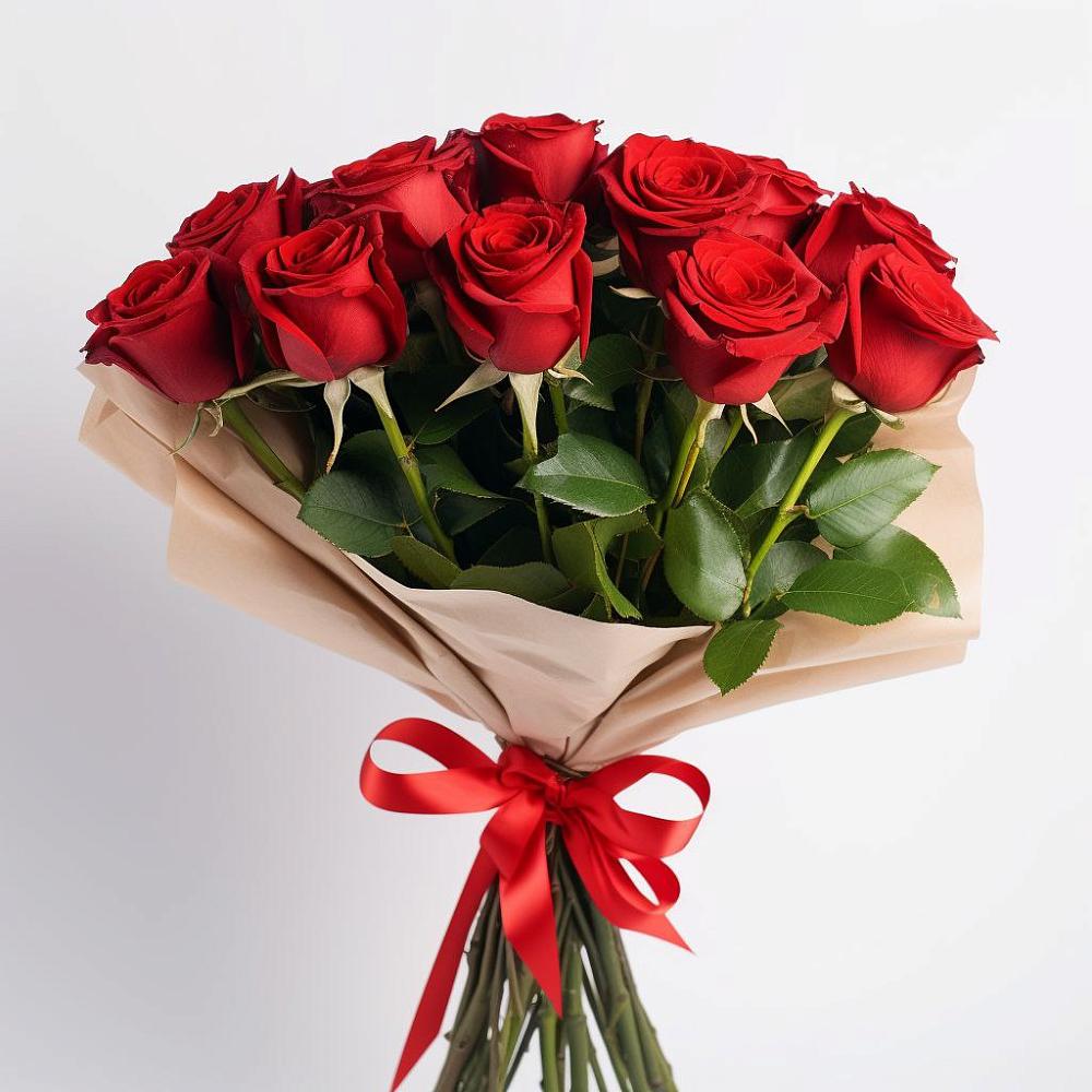 Букет 11 Красных роз Эдлесс Лав в Серафимовском