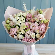 Букет цветов из:  Альстромерии и Розы #REPLACE_PRED# Серафимовском